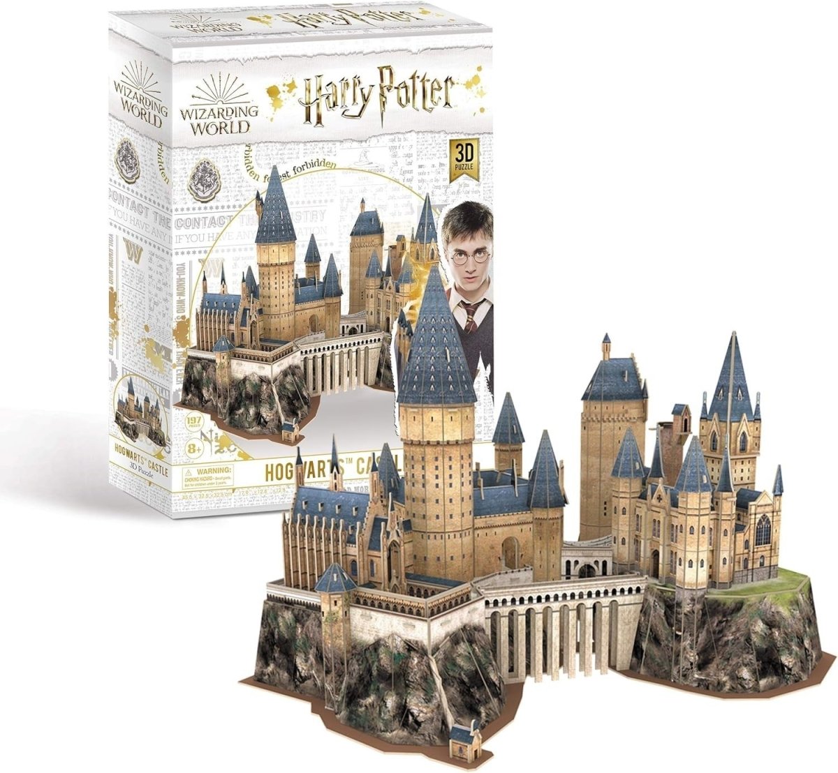 3D Hogwarts Castle Puzzle 197 Piece Wizard School Model Kit Gift - Kwikley
