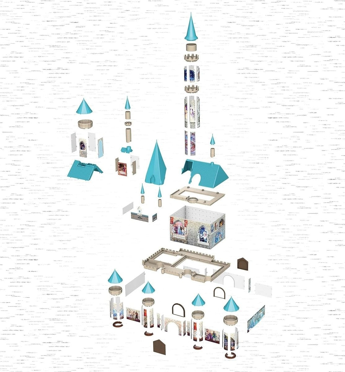 3D Ice Castle Puzzle 216 Piece Fantasy Palace Model Kit No Glue - Kwikley