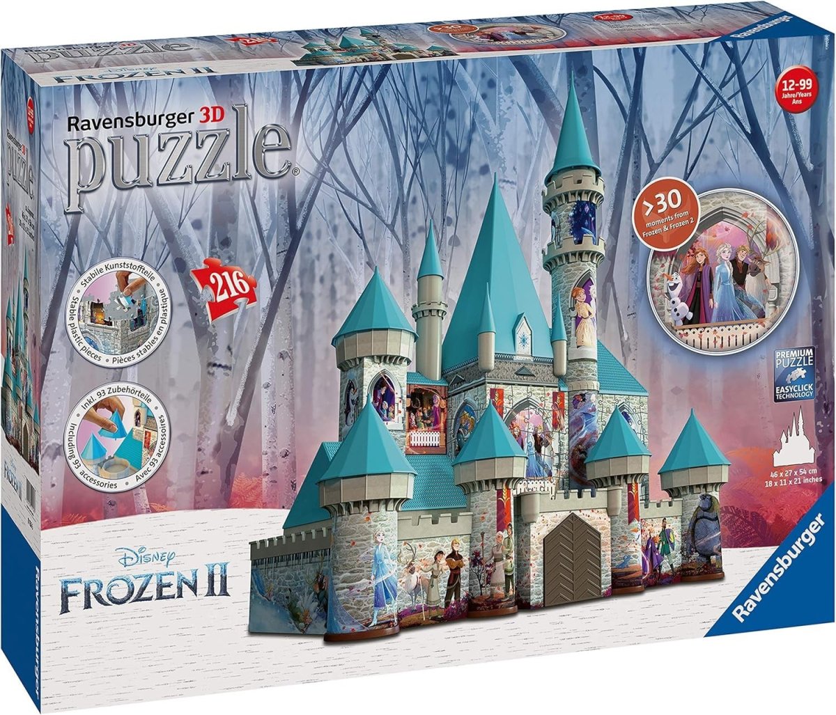 3D Ice Castle Puzzle 216 Piece Fantasy Palace Model Kit No Glue - Kwikley