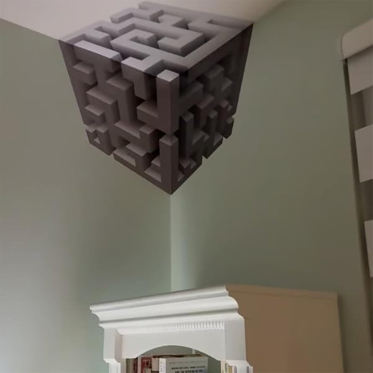 3D Impossible Corners Wall Art Stickers Geometric Cube Decor - Kwikley