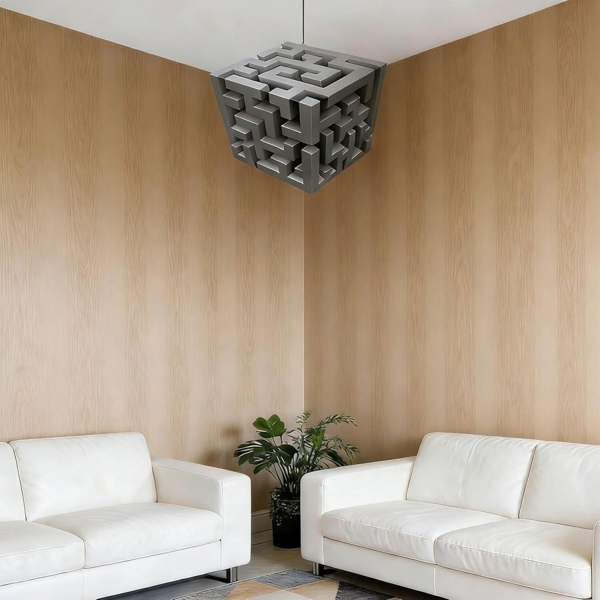 3D Impossible Corners Wall Art Stickers Geometric Cube Decor - Kwikley