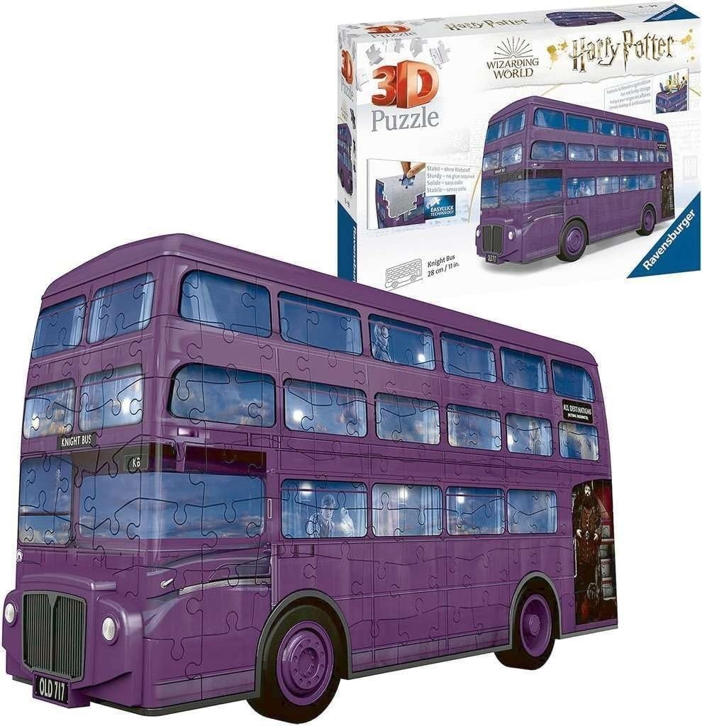 3D Knight Bus Puzzle 216 Piece Wizard Bus Model Desk Organizer Gift - Kwikley