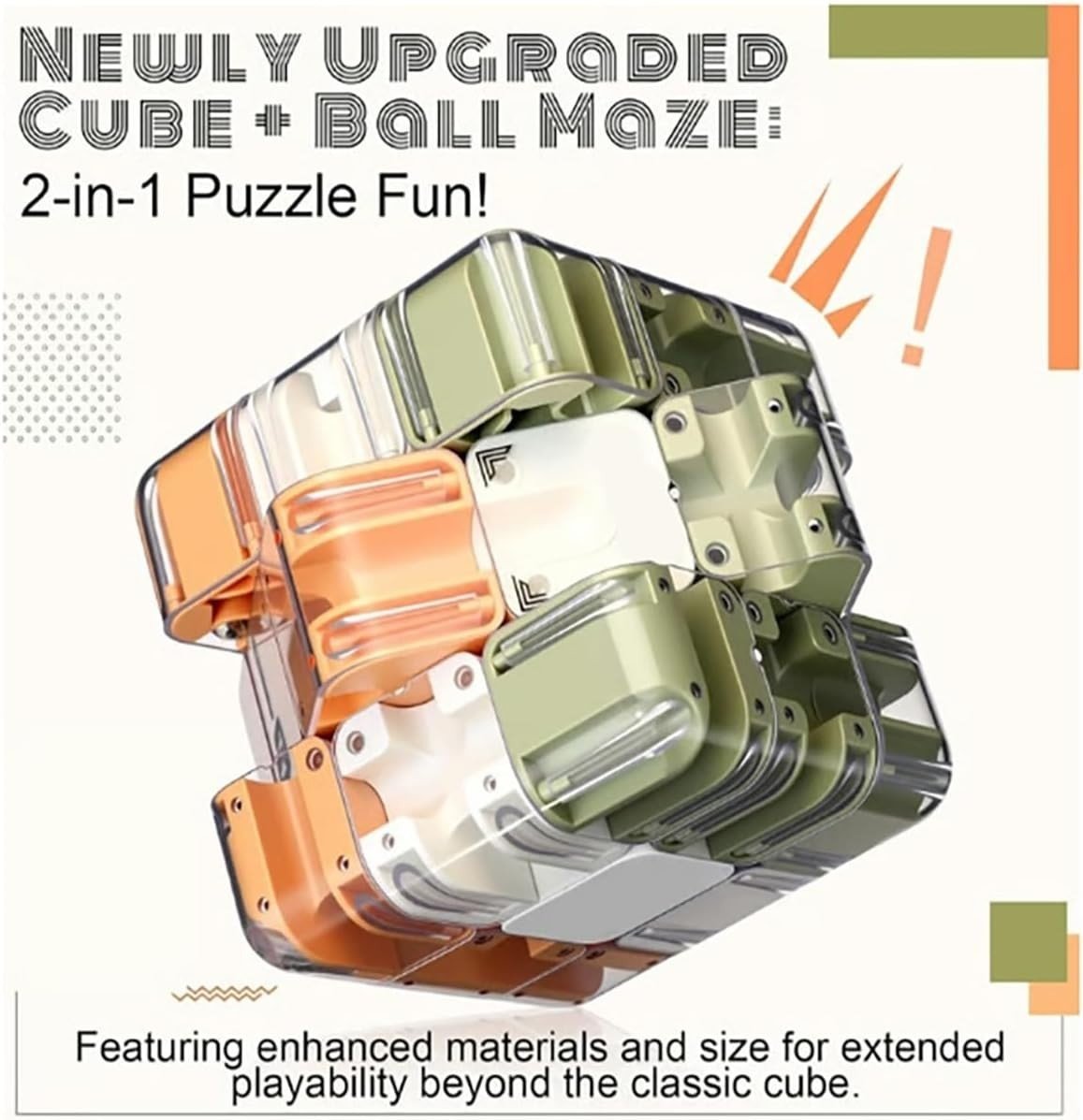 3D Labyrinth Maze Cube Ball Puzzle Brain Teaser Handheld Fidget Game - Kwikley