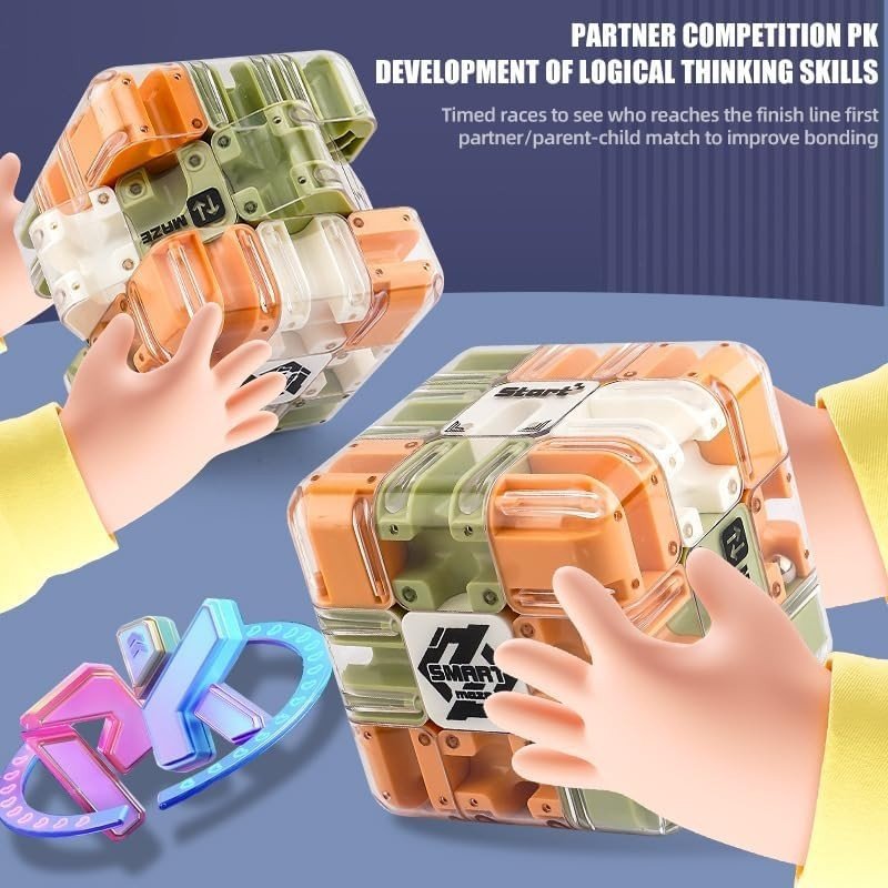 3D Labyrinth Puzzle Ball Mind Challenge Stress Relief Desk Fidget - Kwikley