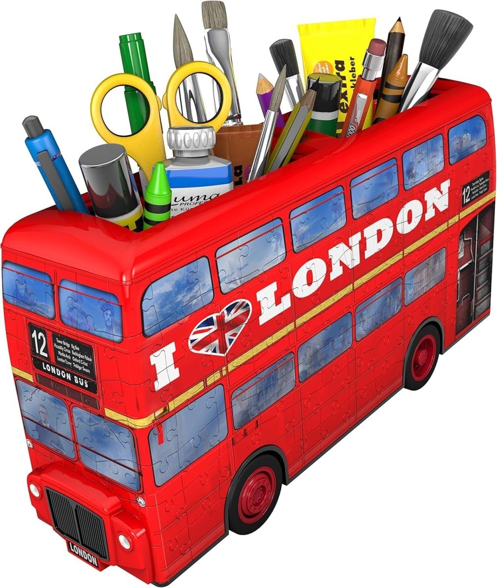 3D London Bus Puzzle 216 Piece Building Model Kit Kids Adults No Glue - Kwikley