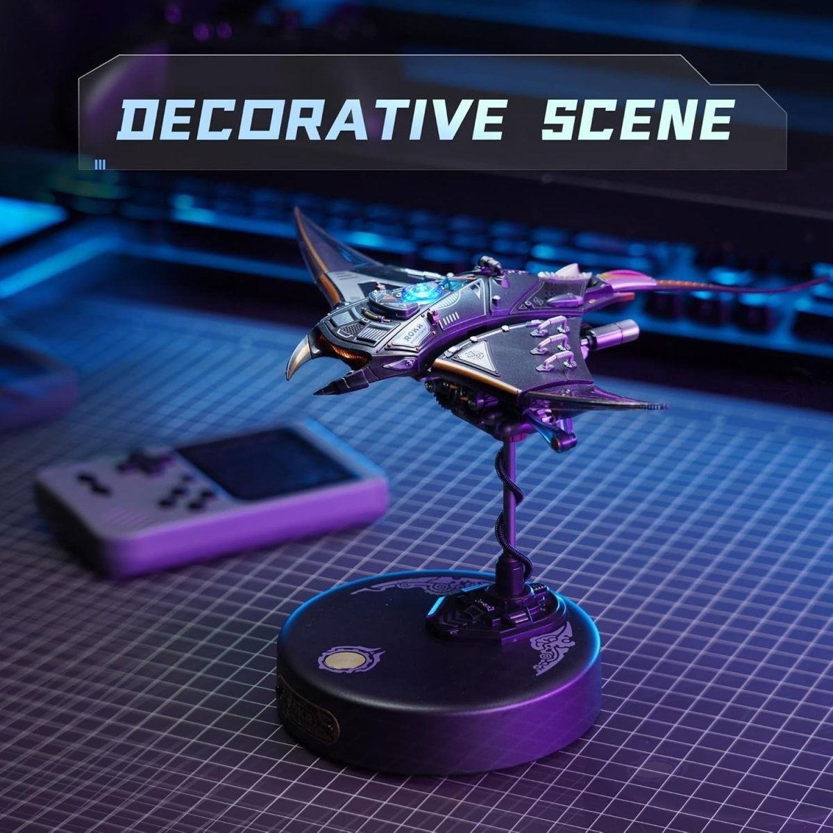 3D Manta Ray Mechanical Puzzle Kit LED Moving Sea Creature Model - Kwikley