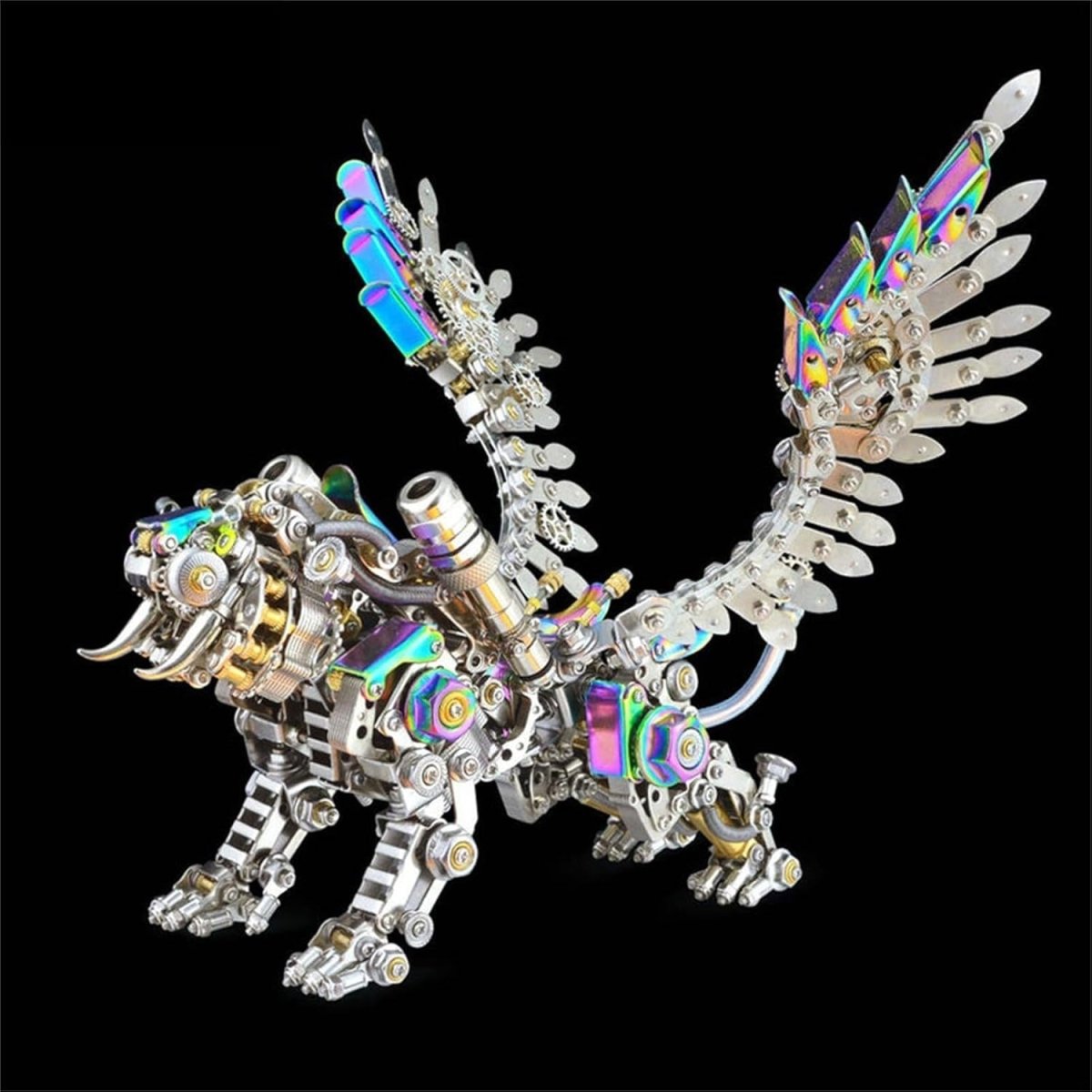 3D Metal Bengal Tiger Puzzle Kit 700PCS Steampunk DIY Model Decor - Kwikley