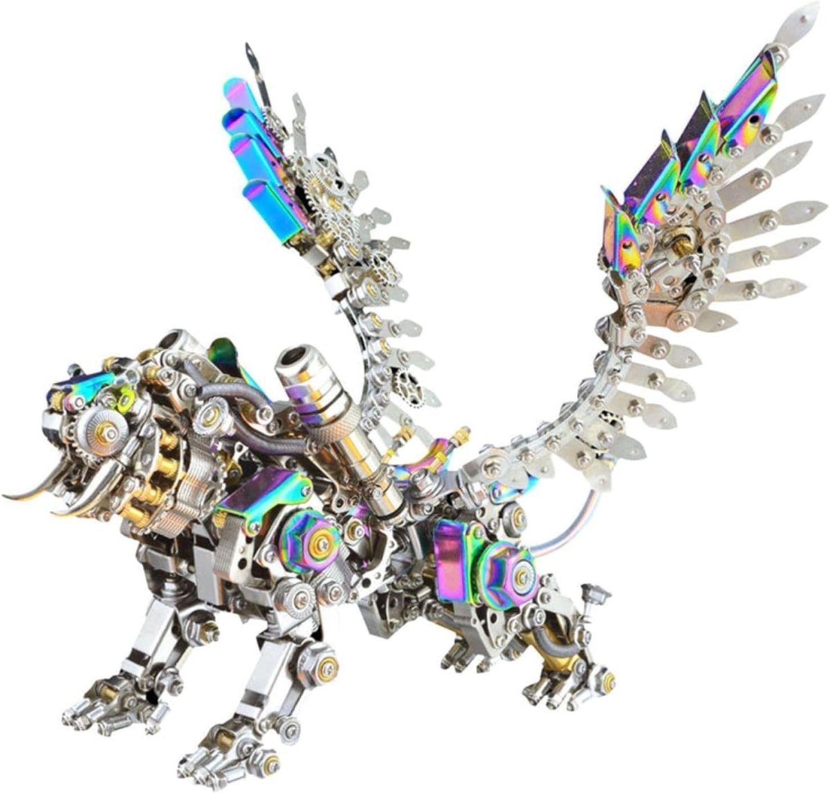 3D Metal Bengal Tiger Puzzle Kit 700PCS Steampunk DIY Model Decor - Kwikley