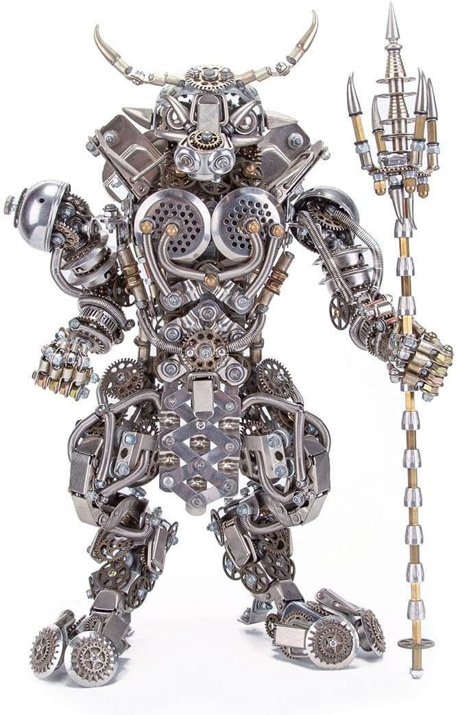 3D Metal Bull Humanoid Puzzle 2500PCS Steampunk Demon Model Kit - Kwikley