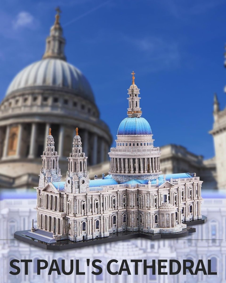 3D Metal Cathedral Puzzle Architecture Model Kit 639PCS DIY Display - Kwikley