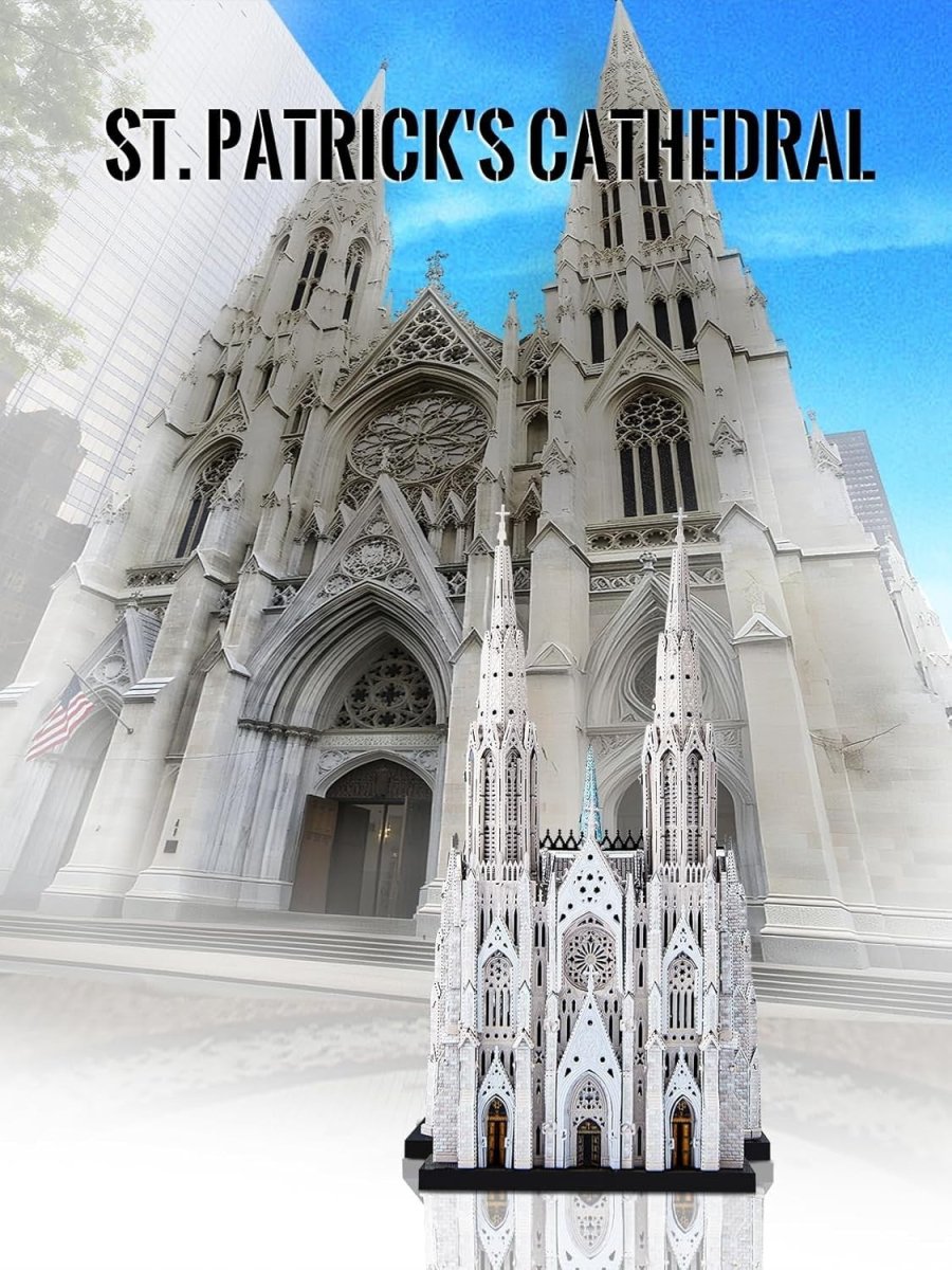 3D Metal Cathedral Puzzle Kit 418PCS Stainless Steel Model Adult DIY - Kwikley