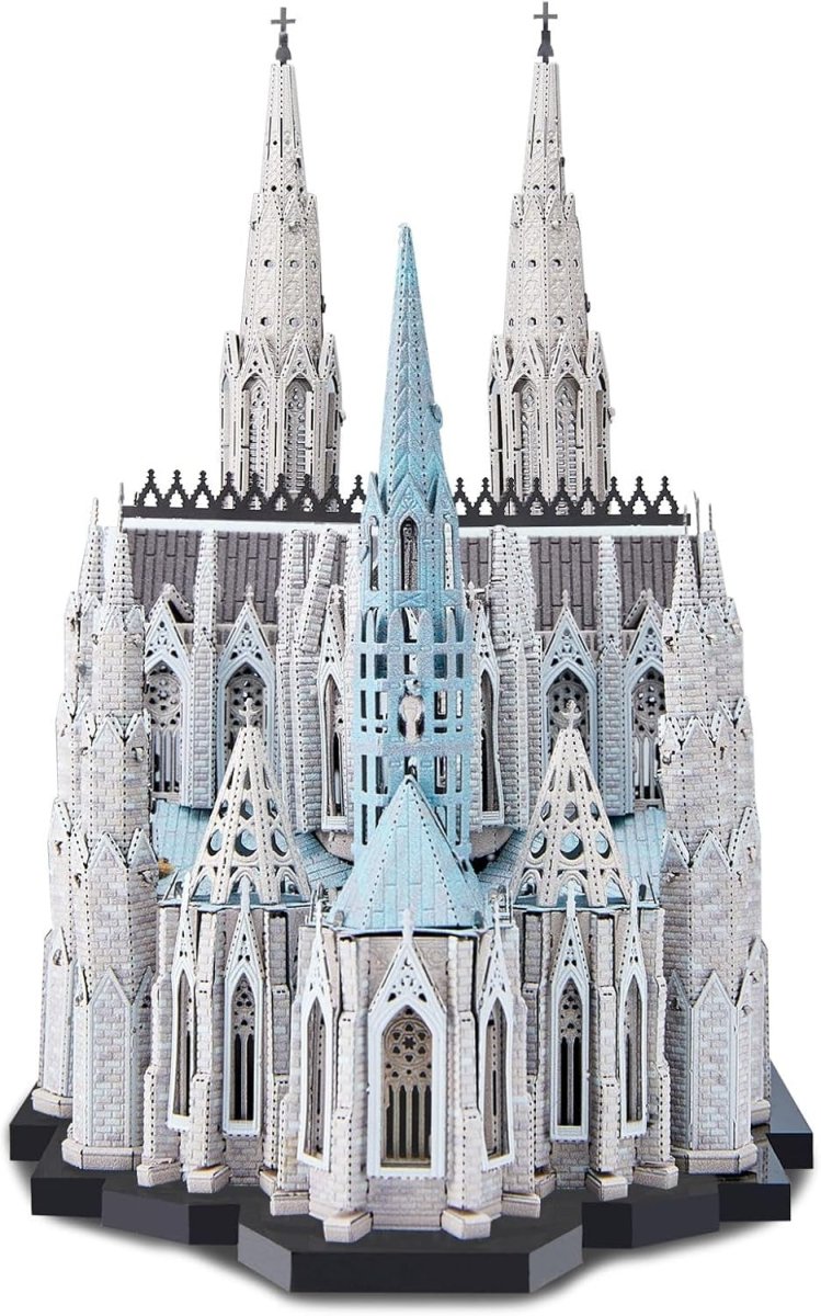 3D Metal Cathedral Puzzle Kit 418PCS Stainless Steel Model Adult DIY - Kwikley