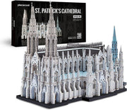 3D Metal Cathedral Puzzle Kit 418PCS Stainless Steel Model Adult DIY - Kwikley