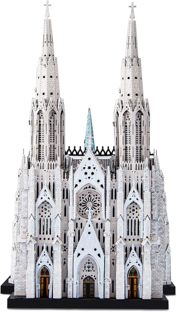 3D Metal Cathedral Puzzle Kit 418PCS Stainless Steel Model Adult DIY - Kwikley