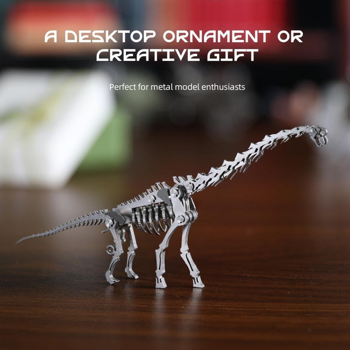 3D Metal Diplodocus Skeleton Puzzle DIY Dinosaur Model Kit Gift - Kwikley