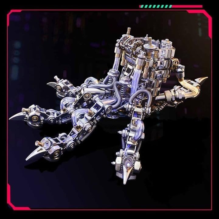 3D Metal Dragon Claw Puzzle Kit 800PCS Steampunk DIY Desk Decor - Kwikley