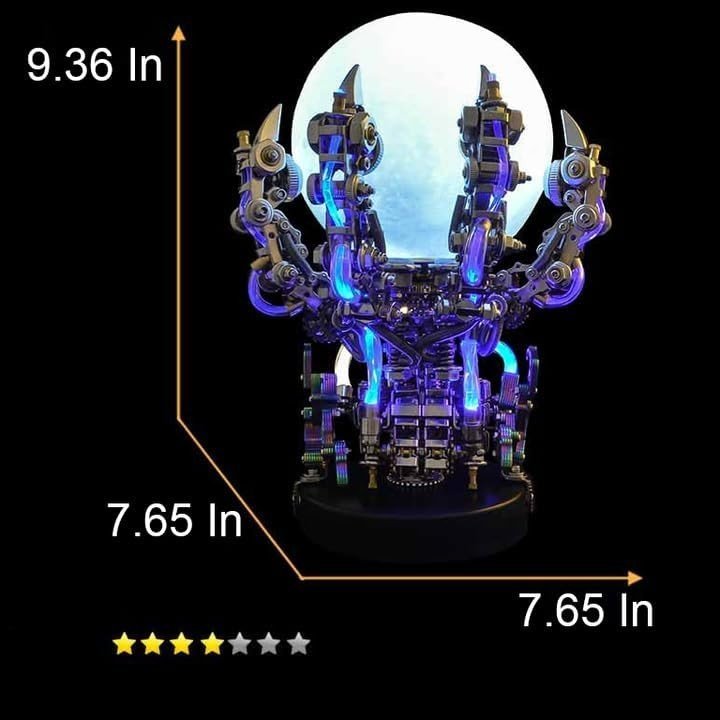 3D Metal Dragon Claw Puzzle Kit 800PCS Steampunk DIY Desk Decor - Kwikley