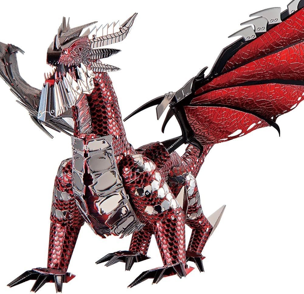 3D Metal Dragon Puzzle DIY Stainless Steel Fantasy Model Kit 107PCS - Kwikley