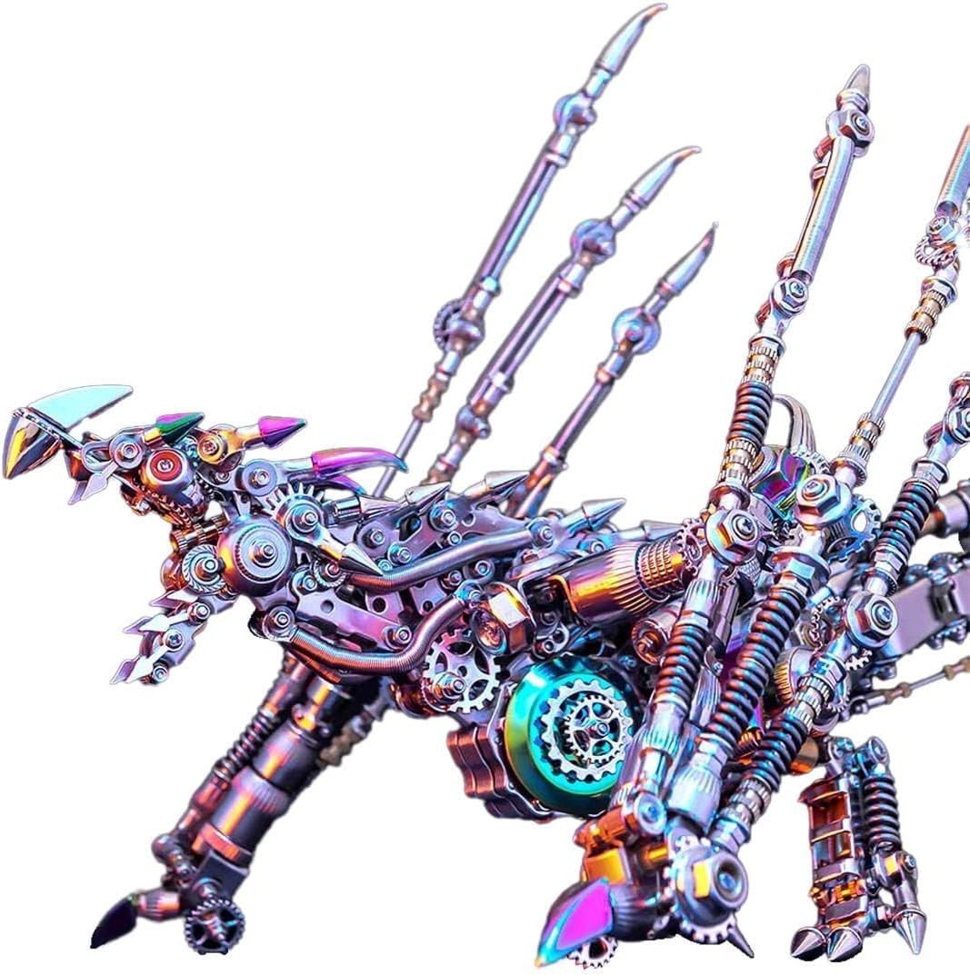 3D Metal Dragon Puzzle Kit 1390PCS Steampunk DIY Model Decor Gift - Kwikley