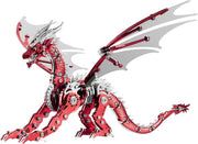 3D Metal Dragon Puzzle Kit 313PCS Red Steampunk DIY Model Decor - Kwikley
