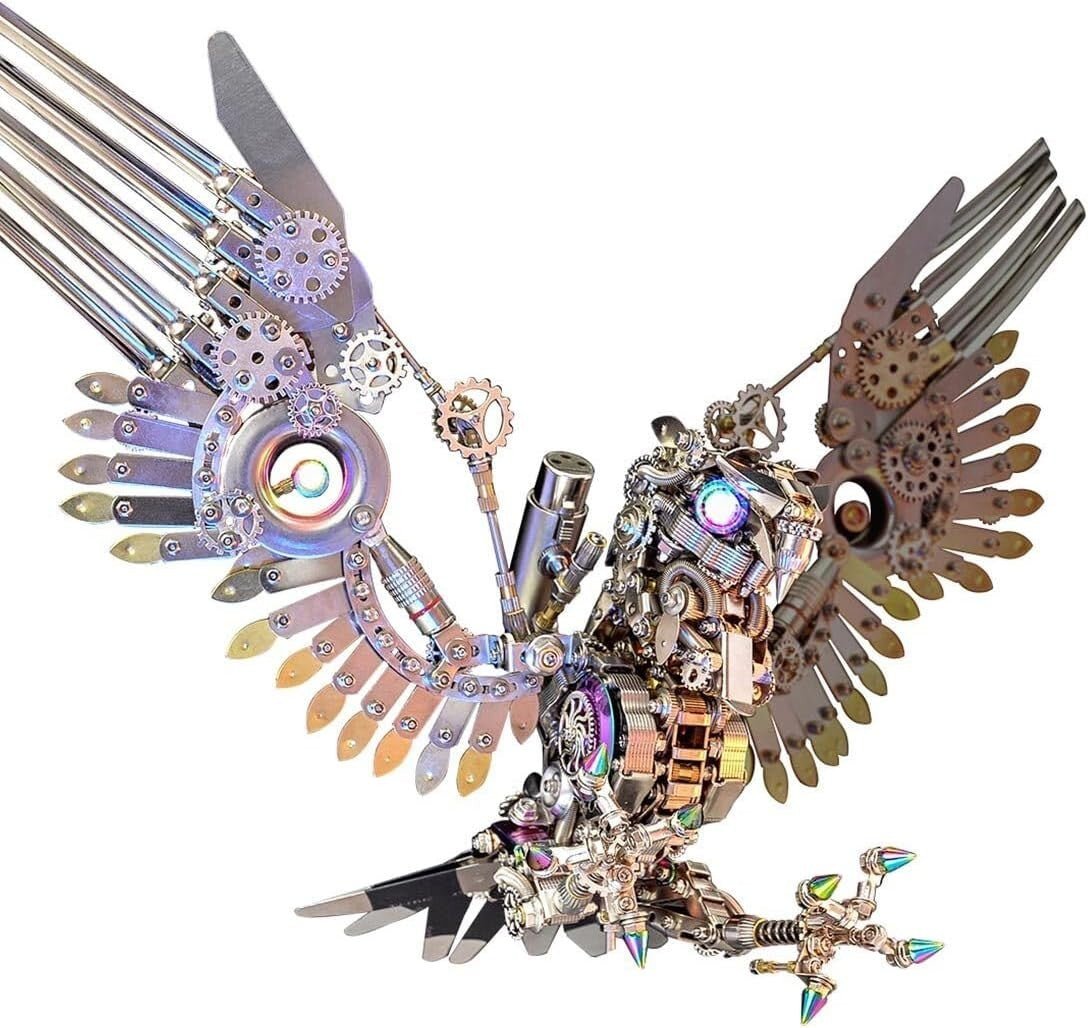 3D Metal Eagle Puzzle Kit 1800PCS Steampunk DIY Model Decor Gift - Kwikley