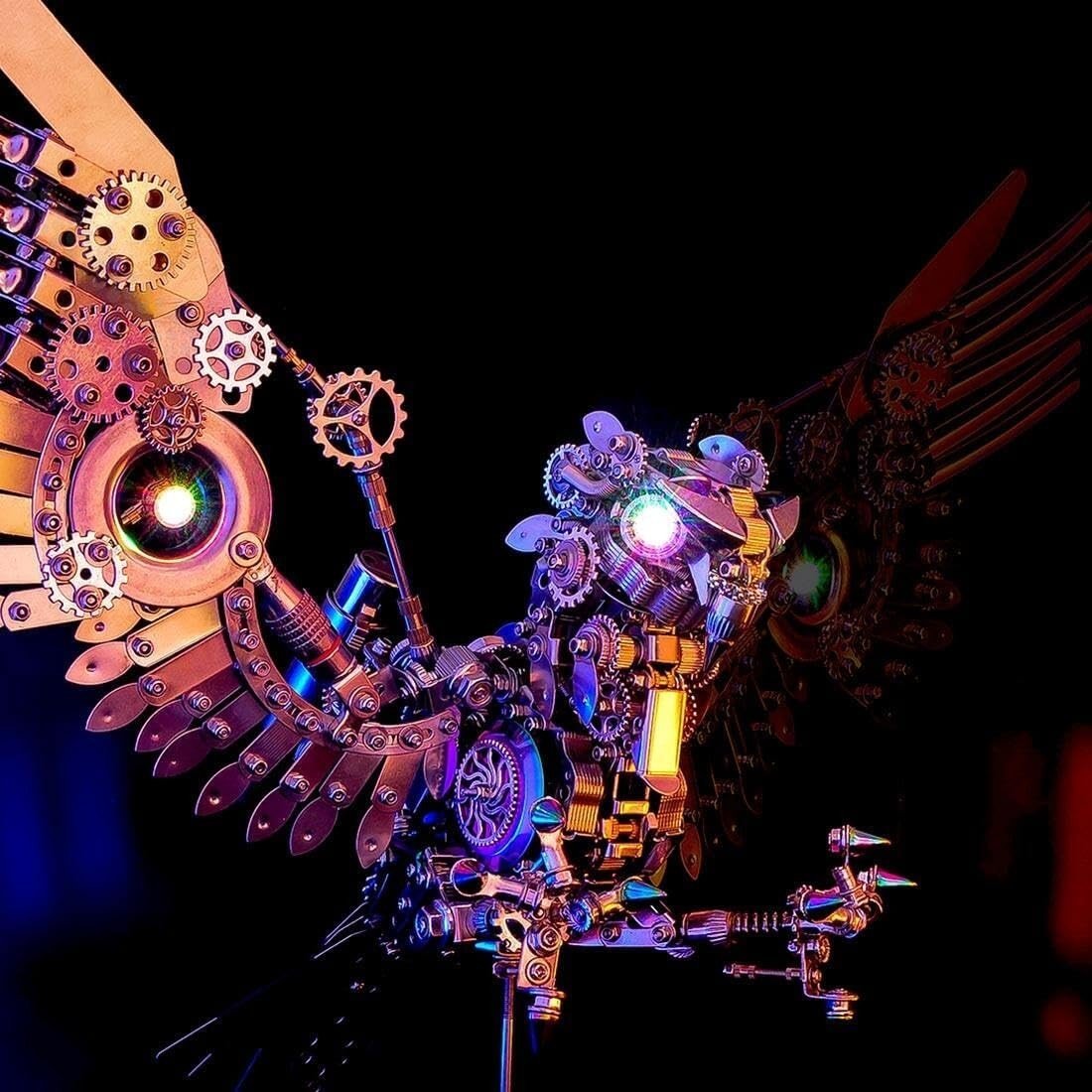 3D Metal Eagle Puzzle Kit 1800PCS Steampunk DIY Model Decor Gift - Kwikley