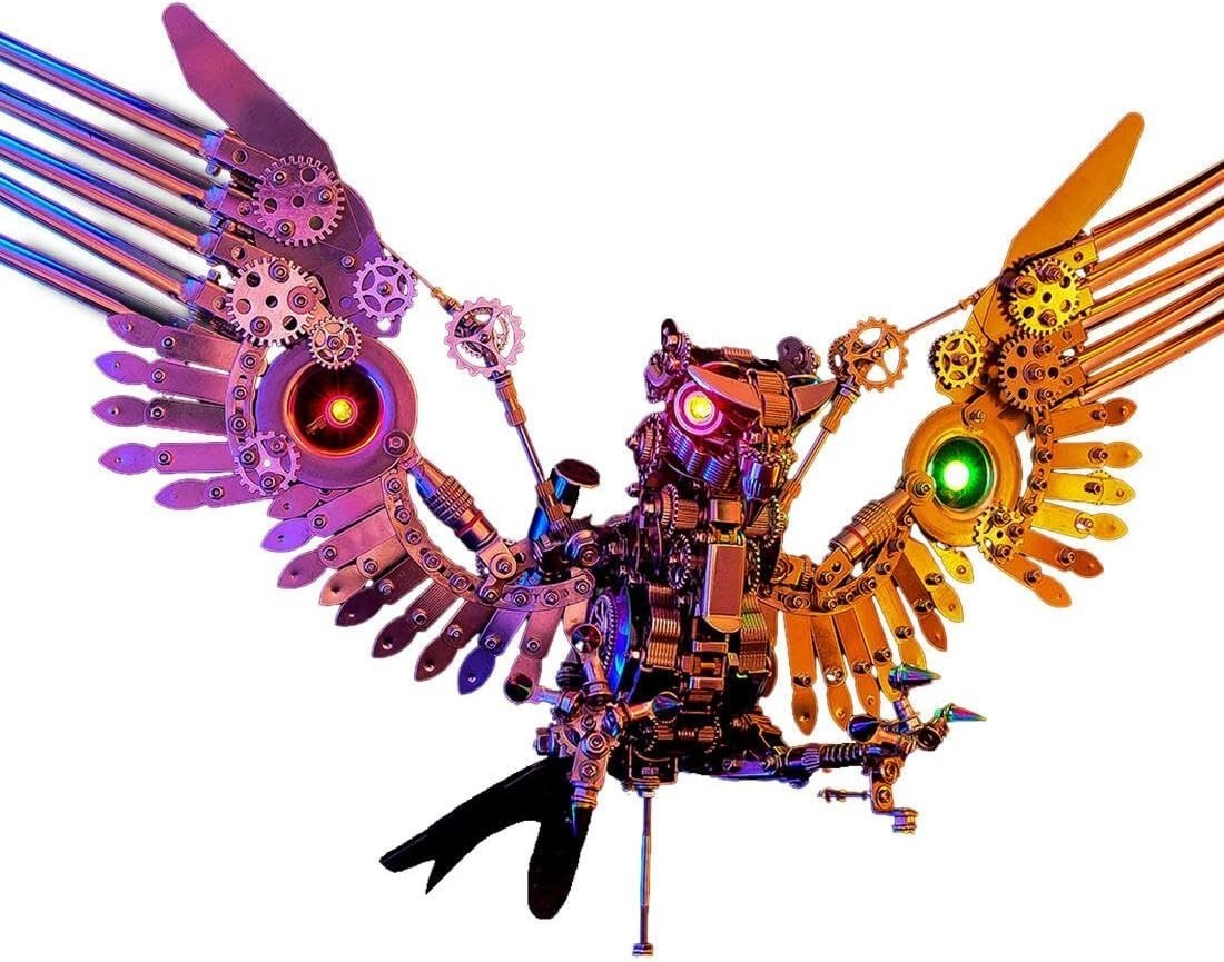 3D Metal Eagle Puzzle Kit 1800PCS Steampunk DIY Model Decor Gift - Kwikley