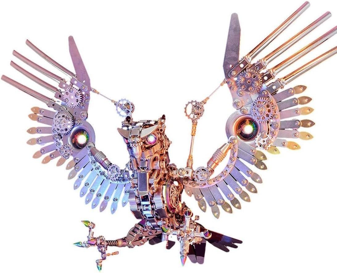 3D Metal Eagle Puzzle Kit 1800PCS Steampunk DIY Model Decor Gift - Kwikley