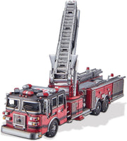 3D Metal Fire Truck Puzzle DIY Stainless Steel Ladder Engine 354PCS - Kwikley