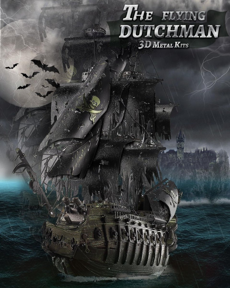 3D Metal Flying Dutchman Pirate Ship Puzzle Model Kit 369PCS Gift - Kwikley