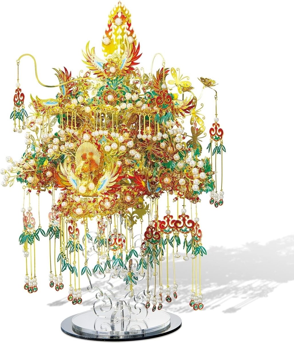 3D Metal Garuda Crown Puzzle Kit 522PCS DIY Stainless Steel Decor - Kwikley