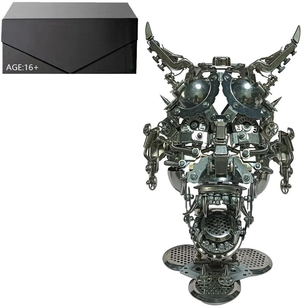 3D Metal Hannya Mask Puzzle 950PCS Steampunk DIY Wall Art Decor - Kwikley