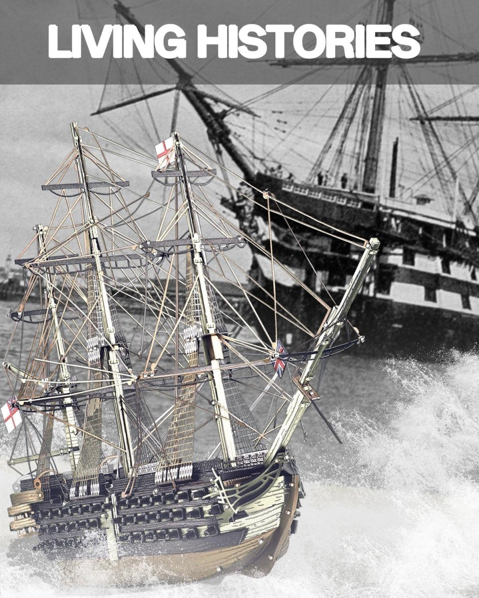 3D Metal HMS Victory Ship Model Kit Stainless Steel Puzzle 389PCS Gift - Kwikley