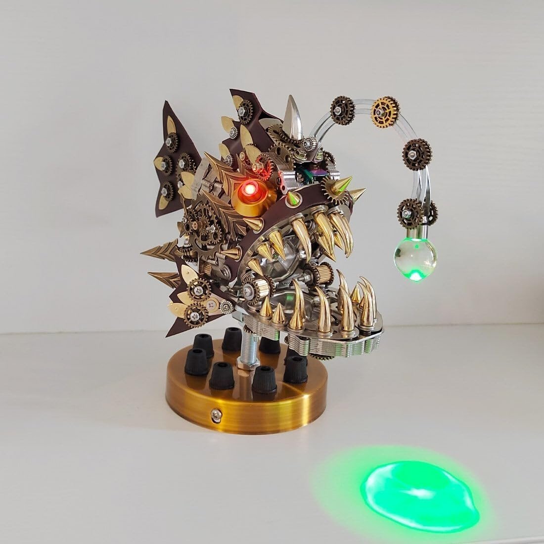 3D Metal Lantern Fish Puzzle Kit 700PCS Steampunk DIY Model Decor - Kwikley