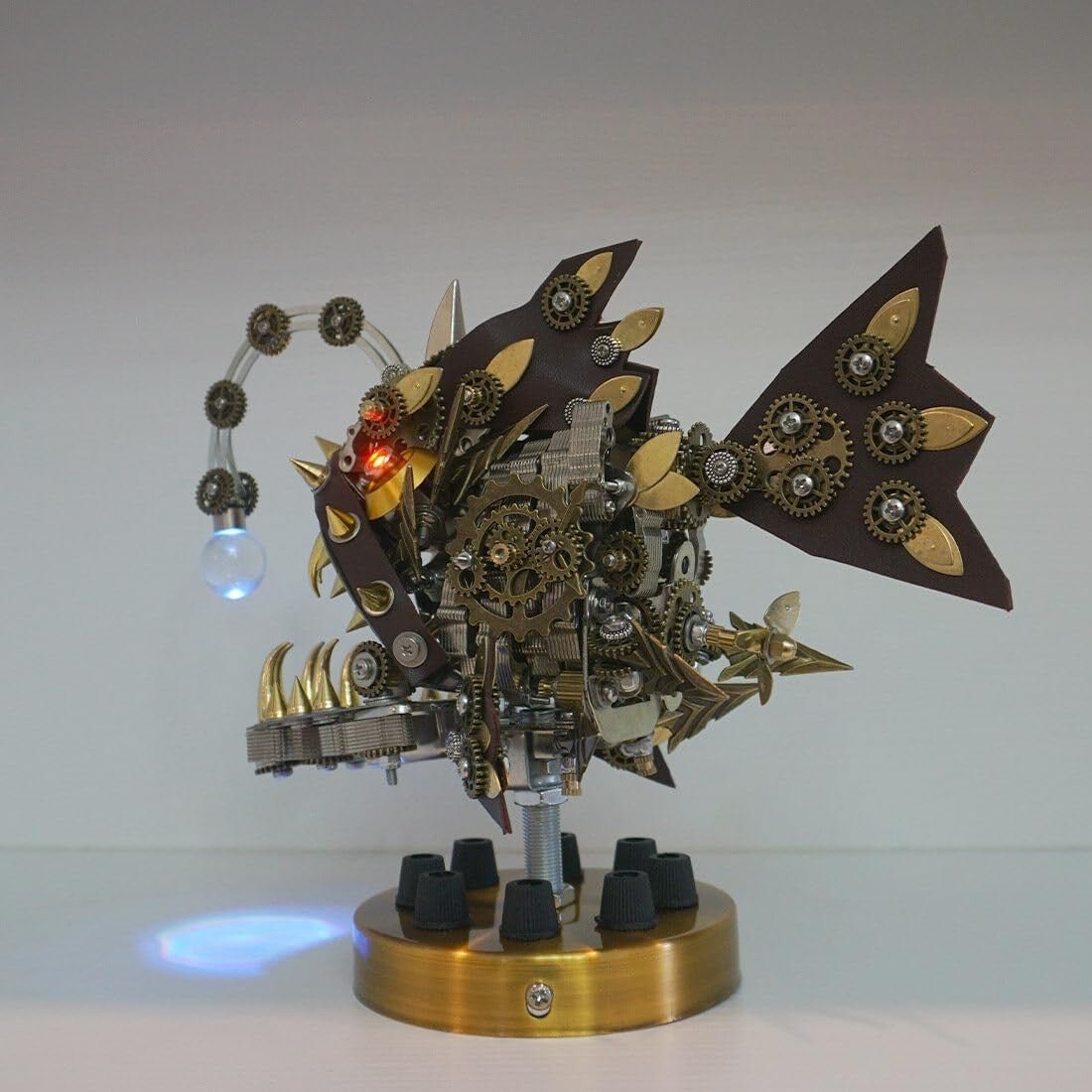 3D Metal Lantern Fish Puzzle Kit 700PCS Steampunk DIY Model Decor - Kwikley