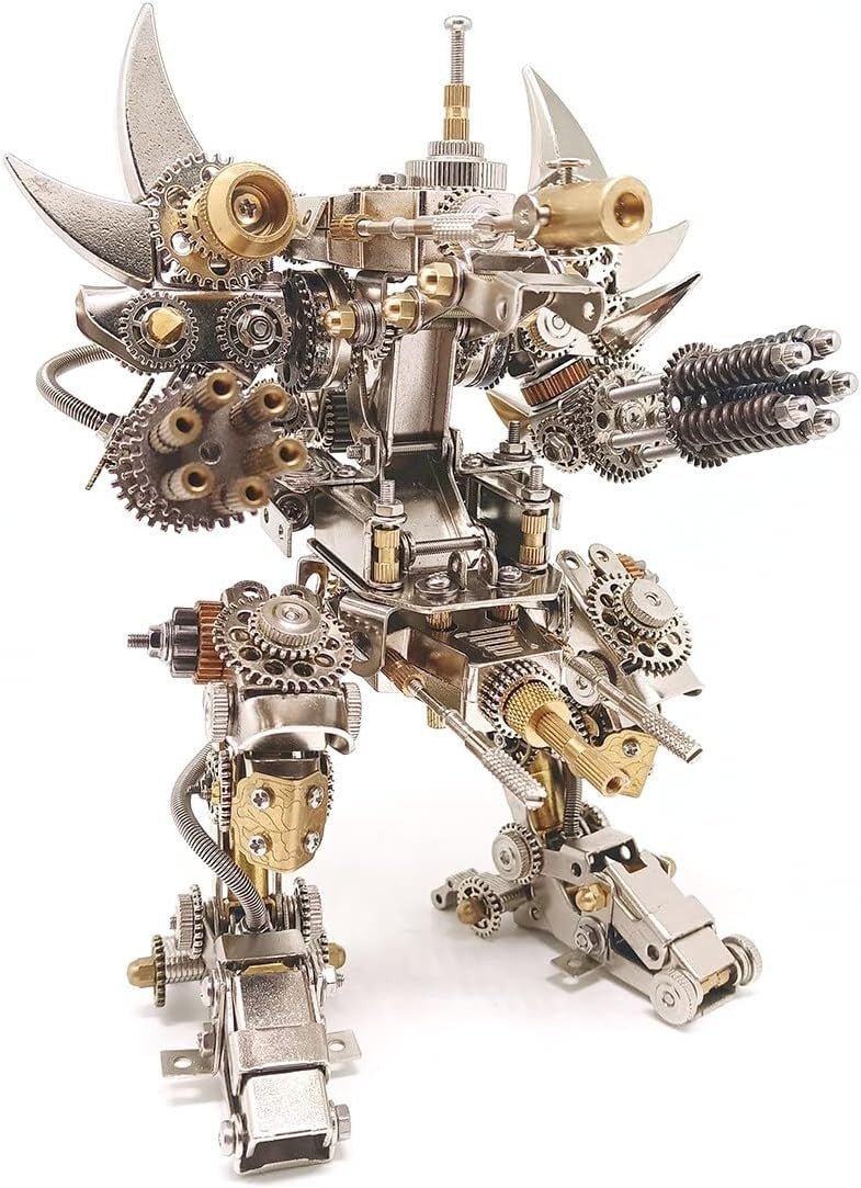 3D Metal Mecha Puzzle Kit 1500PCS DIY Robot Model with Cockpit - Kwikley
