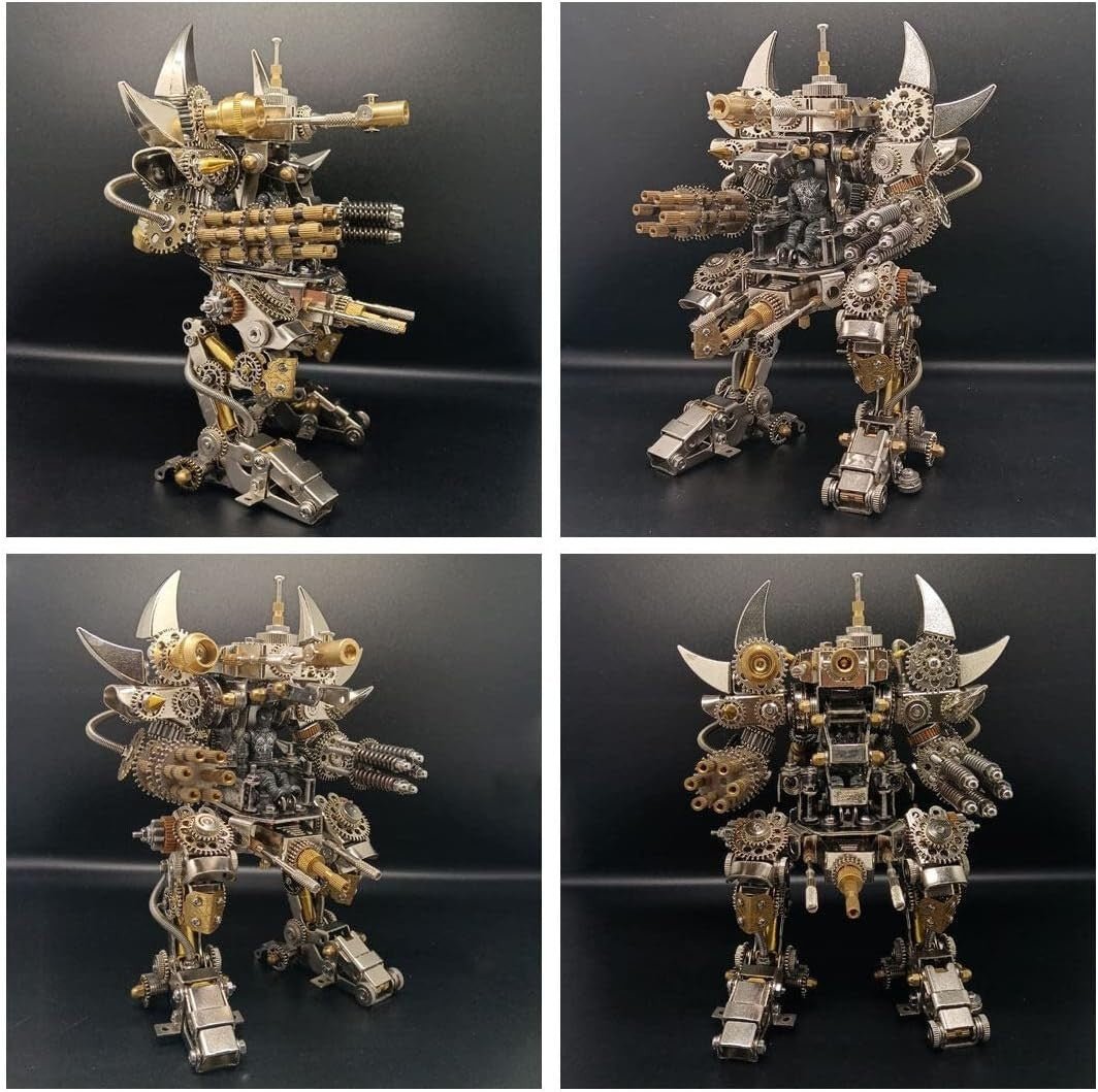 3D Metal Mecha Puzzle Kit 1500PCS DIY Robot Model with Cockpit - Kwikley