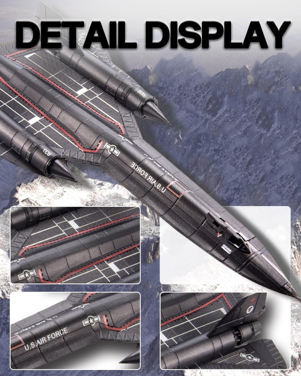 3D Metal Military Aircraft Puzzle Kit DIY Airplane Model for Adults - Kwikley