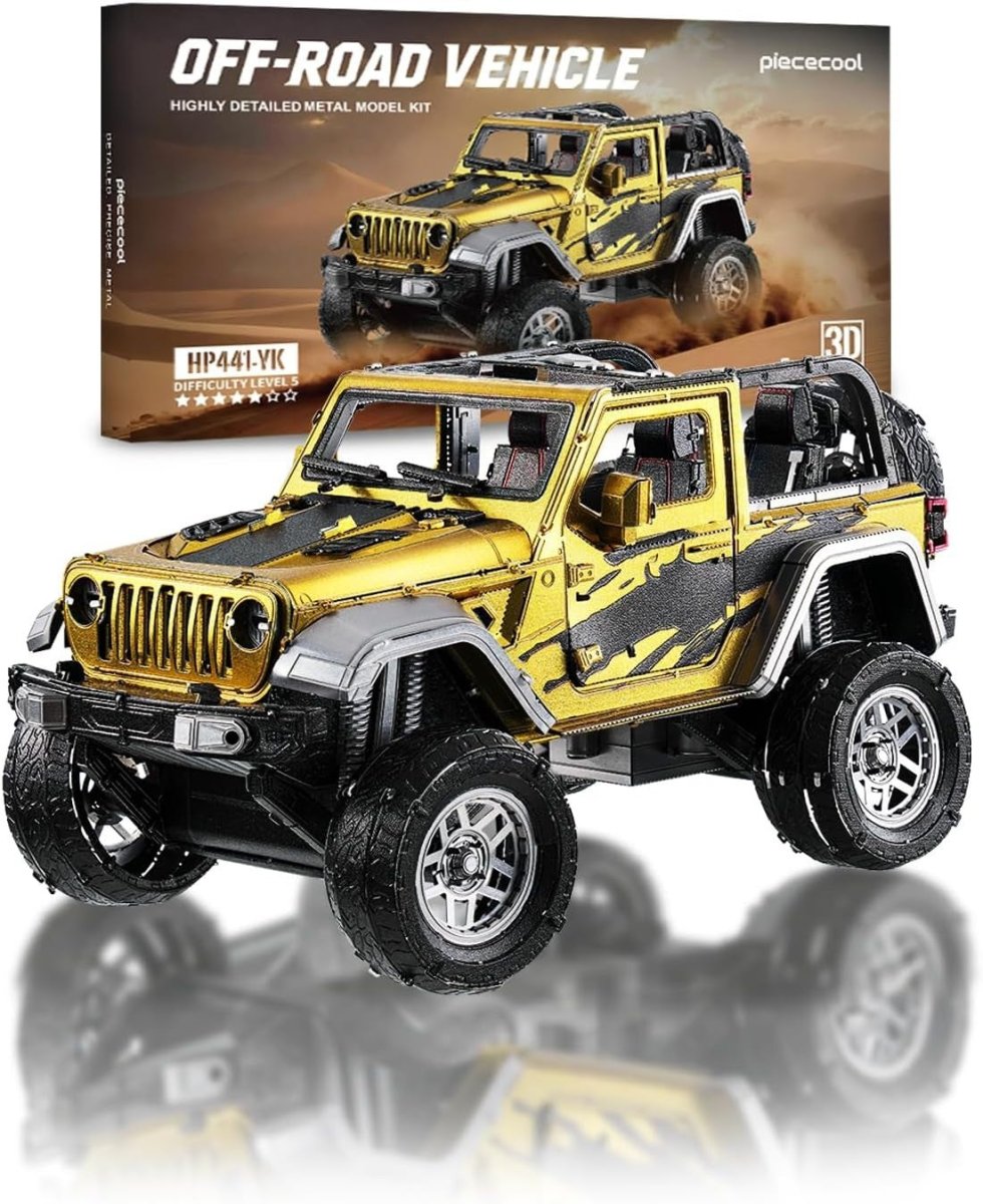 3D Metal Off Road Vehicle Puzzle DIY Model Kit Stainless Steel 225PCS - Kwikley