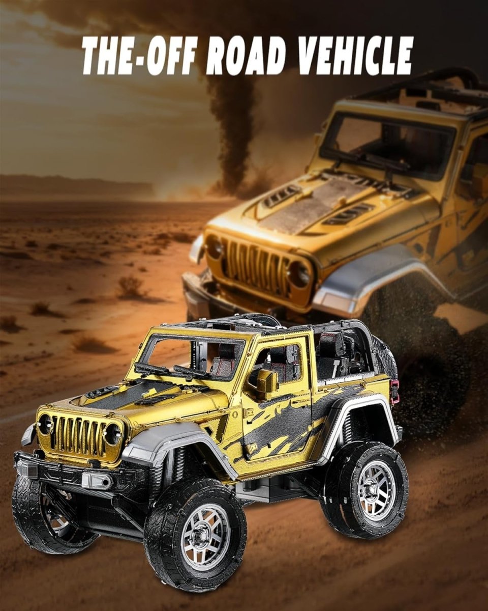 3D Metal Off Road Vehicle Puzzle DIY Model Kit Stainless Steel 225PCS - Kwikley