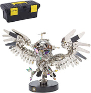 3D Metal Owl Puzzle Kit 700PCS Steampunk DIY Mechanical Model Decor - Kwikley