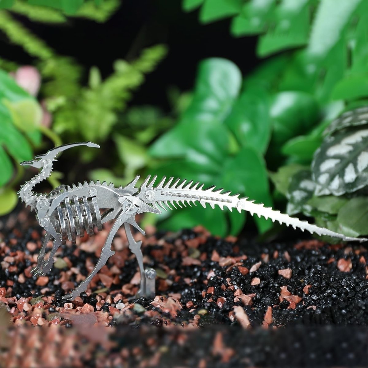 3D Metal Parasaurus Skeleton Puzzle DIY Dinosaur Model Kit Gift - Kwikley