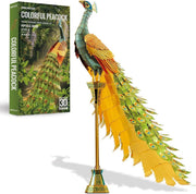 3D Metal Peacock Puzzle Model Kit DIY Stainless Steel Home Decor Gift - Kwikley