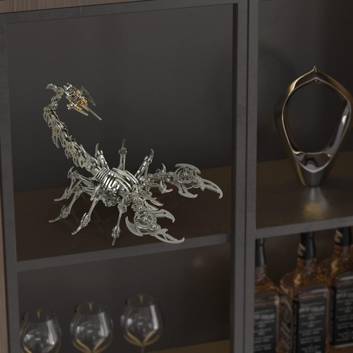 3D Metal Scorpion Puzzle Kit 454PCS Silver DIY Mechanical Model Gift - Kwikley