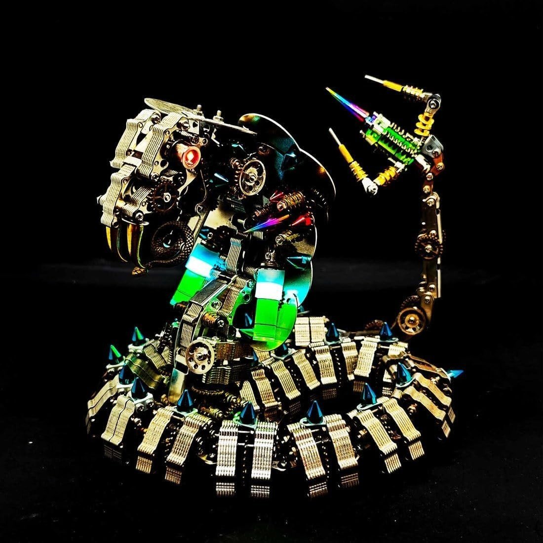 3D Metal Snake Puzzle Kit 1000PCS Steampunk DIY Model Decor Gift - Kwikley