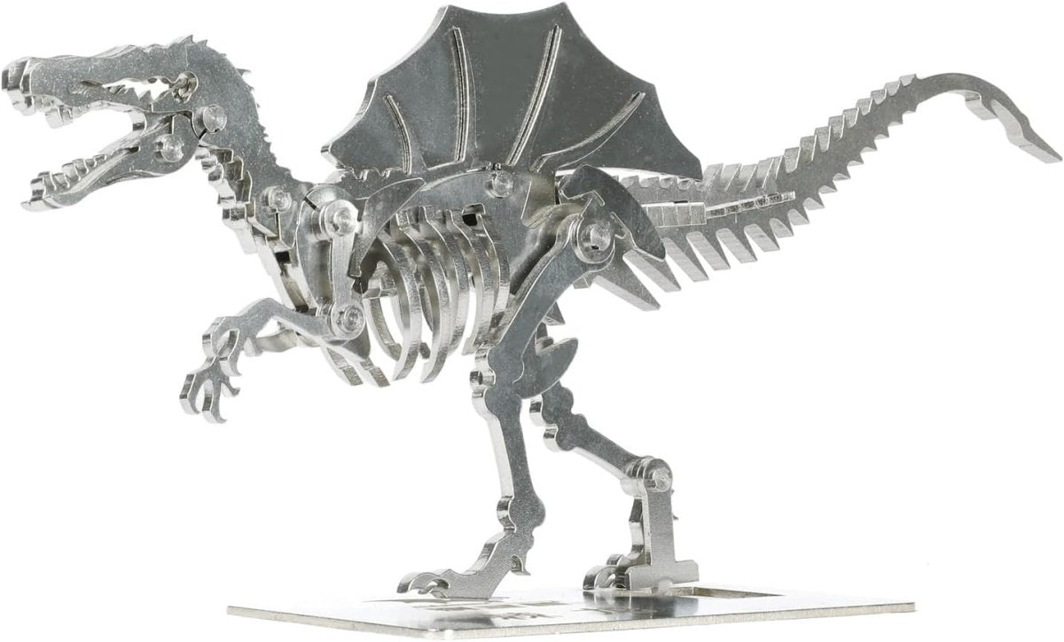 3D Metal Spinosaurus Skeleton Puzzle DIY Dinosaur Model Kit Gift - Kwikley