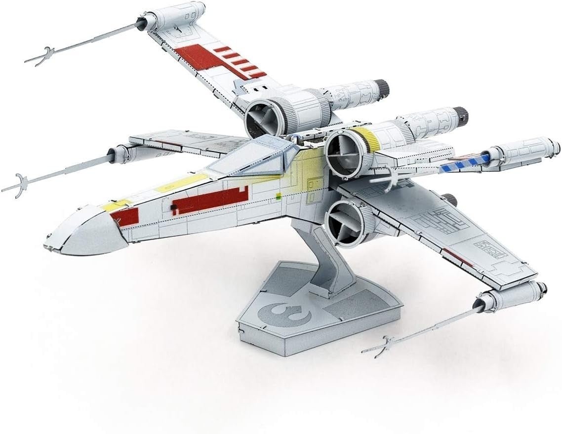 3D Metal Starfighter Puzzle Model Kit Sci-Fi DIY Steel Collectible - Kwikley