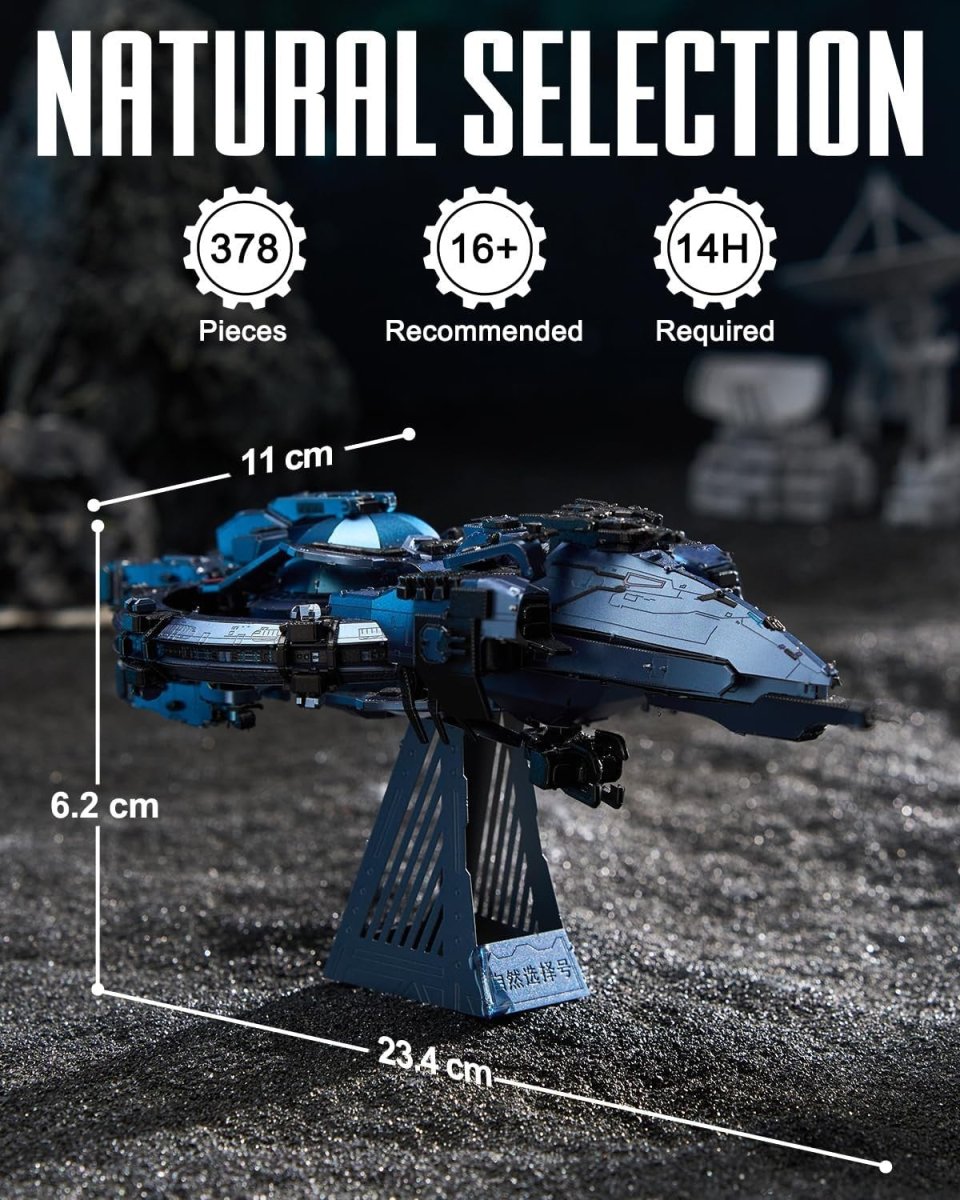 3D Metal Starship Puzzle Kit 378PCS Sci-Fi Space Battleship Model - Kwikley
