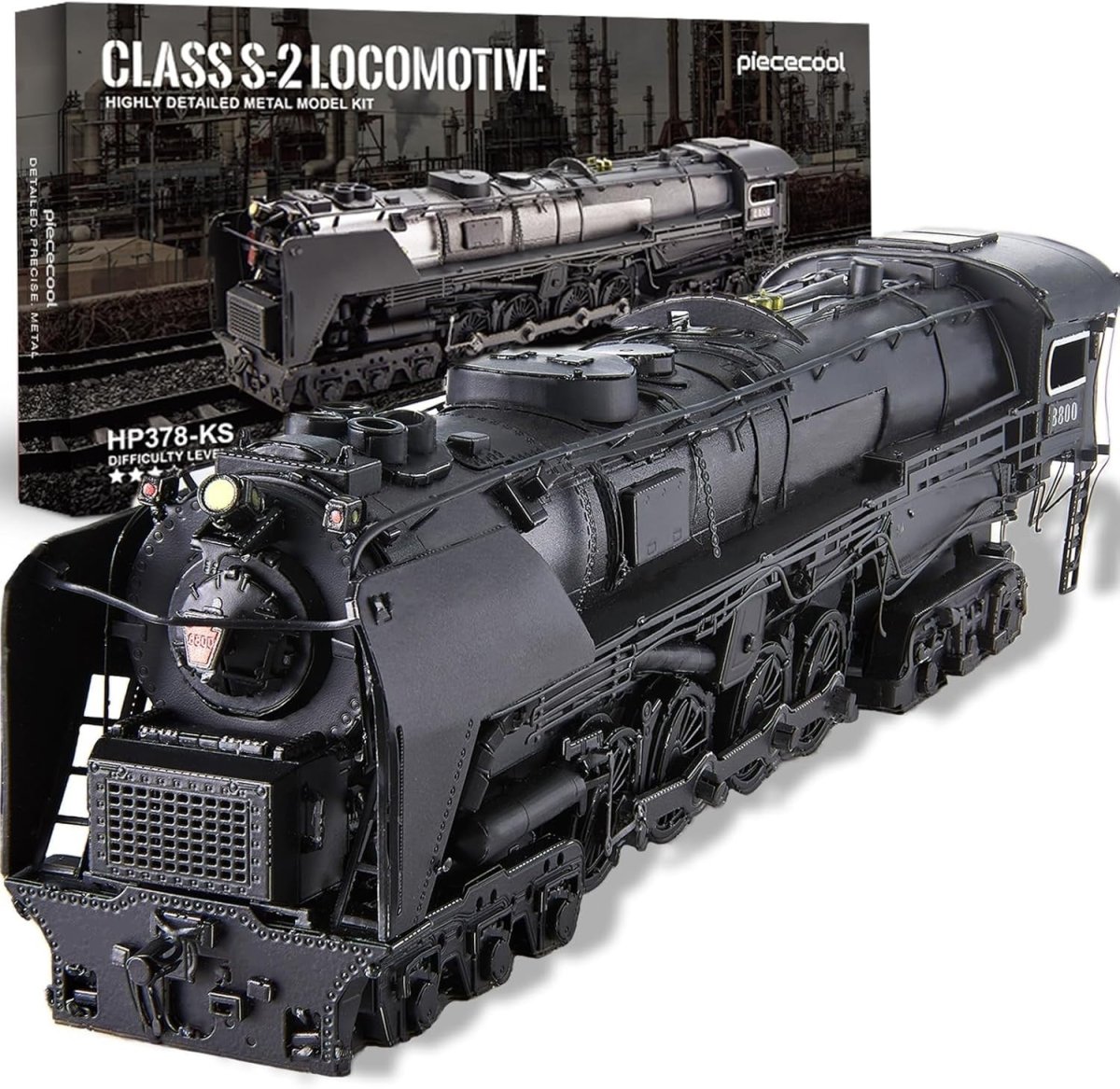 3D Metal Steam Locomotive Puzzle DIY Train Model Kit 448PCS Display - Kwikley