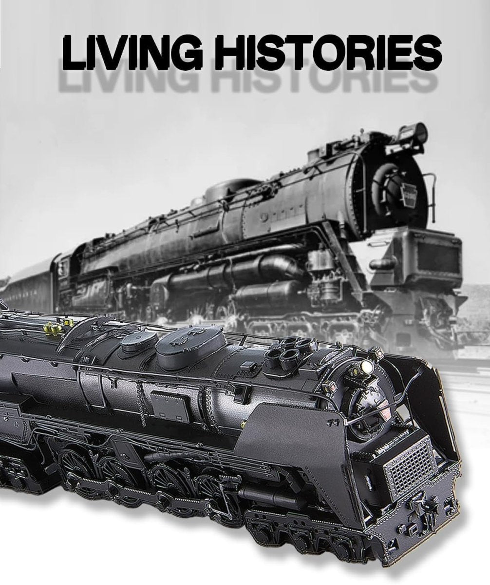 3D Metal Steam Locomotive Puzzle DIY Train Model Kit 448PCS Display - Kwikley
